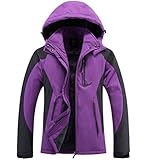 Geval Women's Outdoor Waterproof Softshell Windproof Fleece Jackets