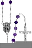 Sterling Silver / Genuine Amethyst Rosary