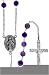 Jewelry : Sterling Silver / Genuine Amethyst Stone Rosary