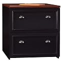 Bush Furniture Fairview Collection Lateral File, Model WC53981-03, Antique Black with Hansen Cherry Finish