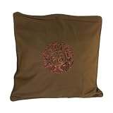 EXP Decorative Handmade Brown Cushion Cover / Pillow Sham - Chinese Fortune & Lotus Flower Symbol