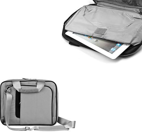 Accessories by VanGoddy Onyx Lined Pewter Pinn Tablet Bag for the LG Optimus Pad + VanGoddy LIVE * LAUGH * LOVE Wristband