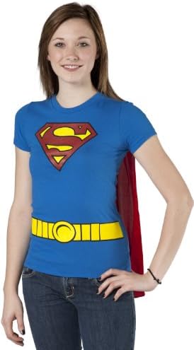 Biodomes Junior Superman Caped Costume Shirt - Medium