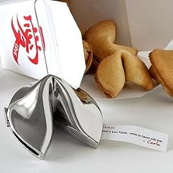 Personalized Silver Fortune Cookie Gift - Fortunes of Love Design