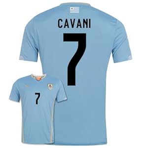 2014-15 Uruguay World Cup Home Shirt (Cavani 7)