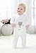BABE MAPS Unisex Baby's Long Sleeve Footie 100% Cotton (12 Months, I Am Your Bear) Newborn Footed Onesie