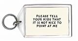 Please tell your kids that it is not nice to point at me Keychain