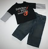 Calvin Klein Baby/Infant Boy’s 2 Piece ‘Vintage Rocker’ Clothing Set – Size: 6-9 Months