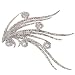 Lee Angel Silver Cubic Zirconia and Crystal Spray Brooch