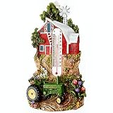 John Deere Farm Scene Thermometer