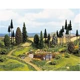 Model spruce trees 35-90mm, set of 25