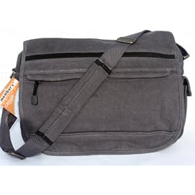 Canvas messenger style bag by Member's London