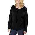 Merona&reg; Plus Pleated Neck Knit Top - Black