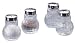 Fackelmann 4 Ministreuer Glas Rostfreikappe 5cm RUBIN