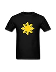 Apparel: TIANRUNYG Mens Philippines Sun Star Logo Short Sleeves T-Shirt M