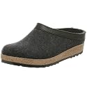 Haflinger GZL Grizzly Clog with Leather Trim