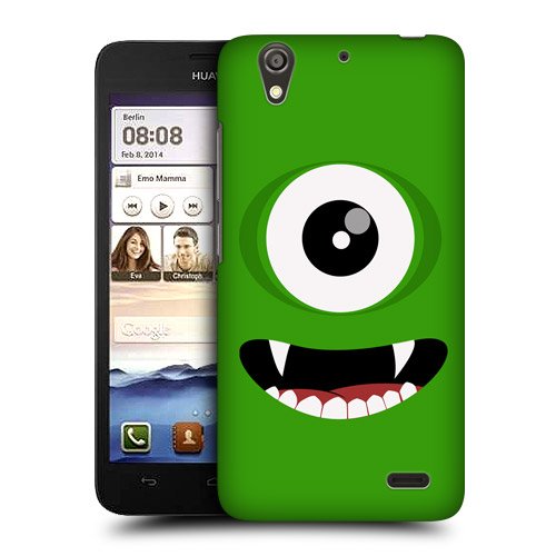 Head Case Designs Green Jolly Monsters Protective Snap-on Hard Back Case Cover for Huawei Ascend G630