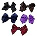 Greatlookz Fashion Solid Color Extra Large Grosgrain Ribbon Bow Set of 5