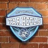 NORTH CAROLINA TAR HEELS Team Logo Dual Lit NEON SHIELD WALL or WINDOW LAMP (15 Wide & 13 High)