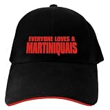 CAPS BLACK EMBROIDERY  EVERYONE LOVES MARTINIQUAIS  MARTINIQUE
