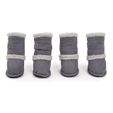 East Side Collection Cozy Gray UGG Type Boots for Dogs Small