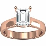 14K Rose Gold Diamond Engagement Ring Semimount - CENTER STONE NOT INCLUDED - 0.04 Ct.