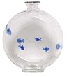 Hand Blown Glass Bluefish Round Bottle 12" X 9"