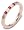 2.5mm stackable pink gold gemstone wedding band ring ( 0.18cts ruby 14K Gold)