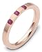 2.5mm stackable gemstone wedding band ring ( 0.18cts ruby Platinum)