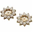 14kt Golden Flower Diamond Earrings Jacket