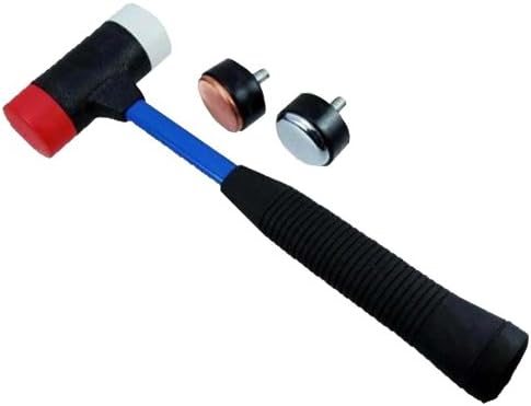 ARTESIA TOOL12" (30.5 cm) | Rubber Mallet/Hammer | 4 Interchangeable Heads: Brass, Stainless Steel, Nylon, Plastic | Versatile & Durable