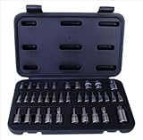 Advanced Tool Design Model  ATD-125  35Pc TORX Bit Set 1/4, 3/8, 1/2 Drive