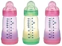 Sassy Baby's Mam 9 oz. Girl 3 pack Bottle