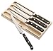 Calphalon Traditional 4-Piece Forged Steak Knife Set with Wooden Storage Tray
