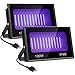 Onforu 2 Pack 100W UV LED Black Light, UV Flood Light, IP66 Waterproof Outdoor Floodlight with Plug for Dance Party, Stage Lighting, Glow in The Dark, Body Paint, Aquarium