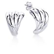 Sterling Silver Polished Triple "J" Hoop Earring