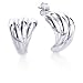 Jewelry : Sterling Silver Polished Triple "J" Hoop Earring