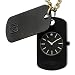 4109JXNLQpL. SL75  10k White Gold Black Enamel Flower Dog Tag Diamond Pendant (1/10 cttw, I J Color, I3 Clarity), 18