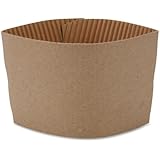 Genuine Joe Protective Corrugated Cup Sleeve, Brown