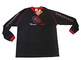 Dale Earnhardt 3 Nascar Adult Black with Red Long Sleeve Ringer