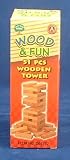 Miniature Wooden Desktop Jenga Tower Game - 51 pieces