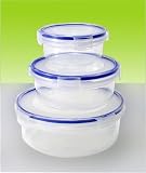 Metro 6 Piece Quick Snap Round Storage Containers