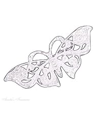 Sterling Silver Diamond Cut Filigree Butterfly Brooch Pin