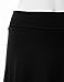 DRESSIS Women's Basic Elastic Waist Band Flared Midi Skirt