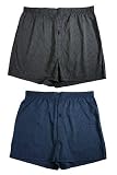 2 Pair 100% Woven Cotton Mens Boxer Shorts