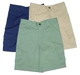 Little Boys' Twill Cargo Shorts with Adjustable Waist