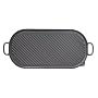 Chasseur Cast Iron Oval Twin Cast Handle 53 X 23cm Grill Pan Black
