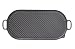 Large oval cast iron grill with handles [Matfer Bourgeat]