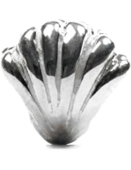 Novobeads Seashell Sterling Silver Charm Bead - Made in USA w imported materials - Fits all major bead bracelets