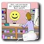 Londons Times Funny Medicine Cartoons - Smiley Face Buys St. John s Wort - Mouse Pads